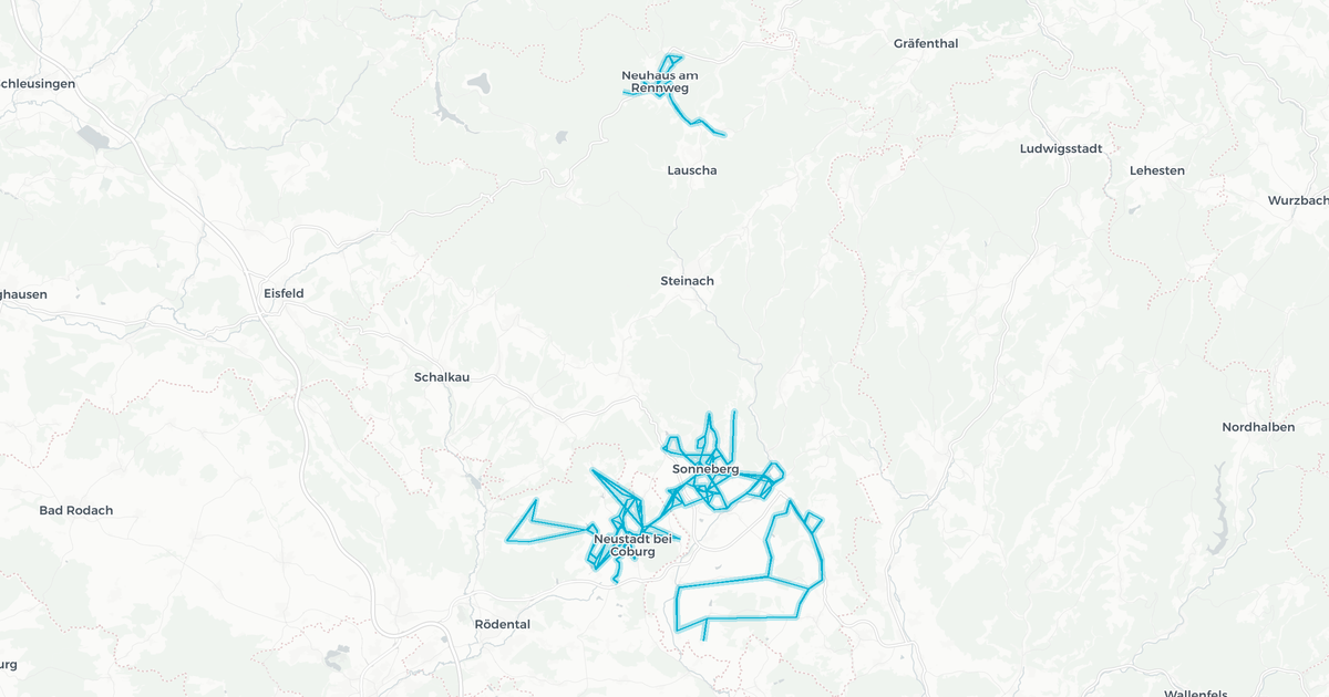 Liniennetz von Omnibus Verkehrs Gesellschaft mbH Sonneberg/Thür.