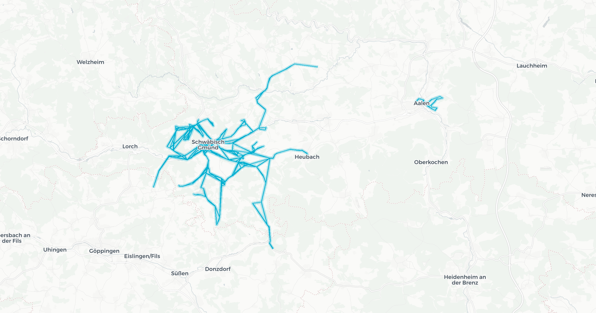 Liniennetz von Omnibusverkehr Abt Schwäbisch Gmünd