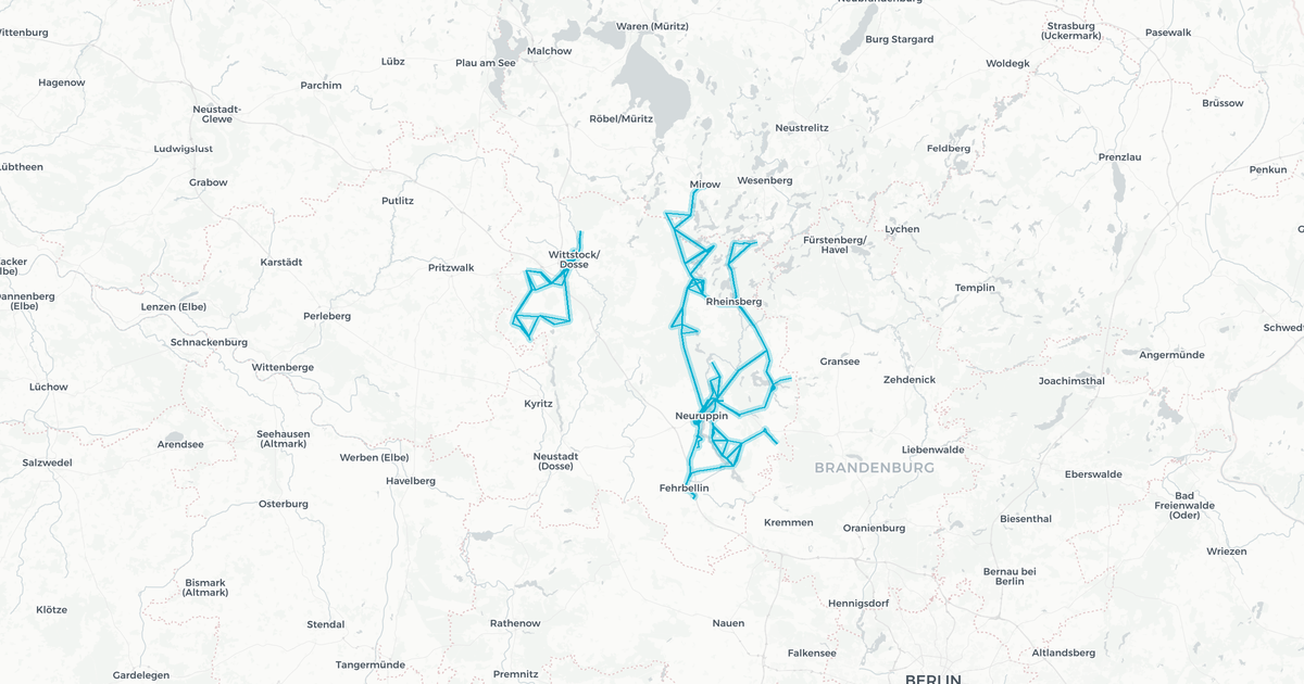 Liniennetz von ORP Ostprignitz-Ruppiner Personennahverkehrsgesellschaft mbH