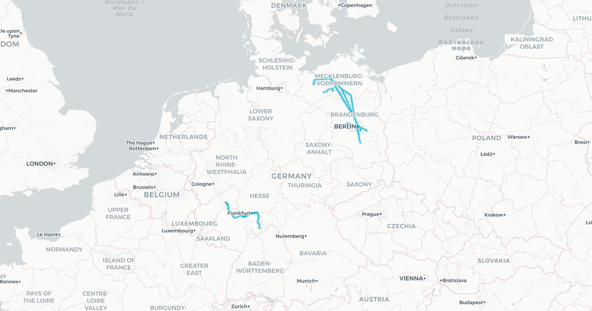 Liniennetz von Ostdeutsche Eisenbahn GmbH
