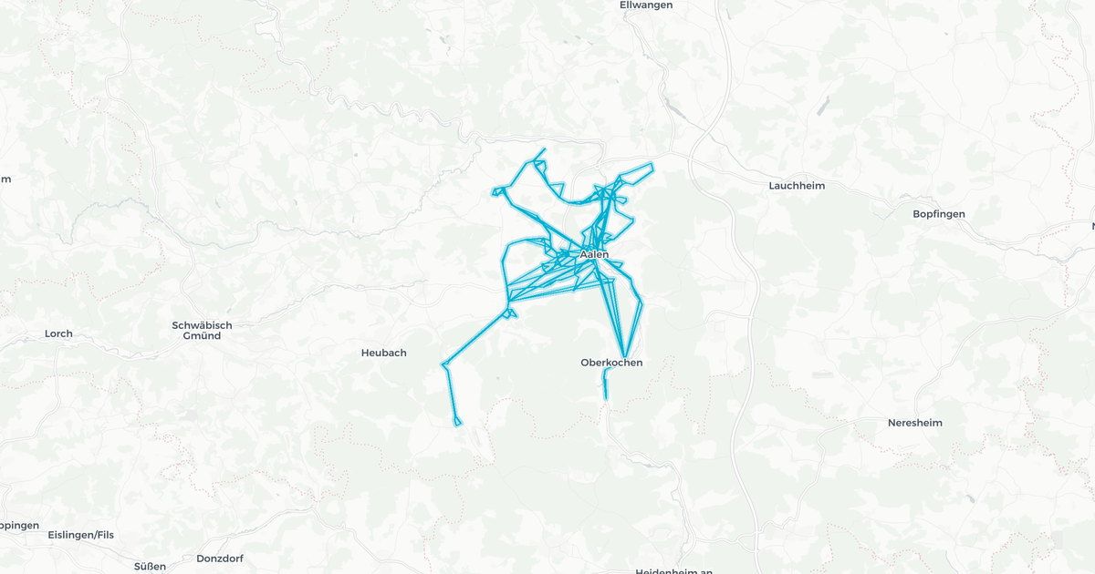 Liniennetz von OVA - Omnibus-Verkehr Aalen