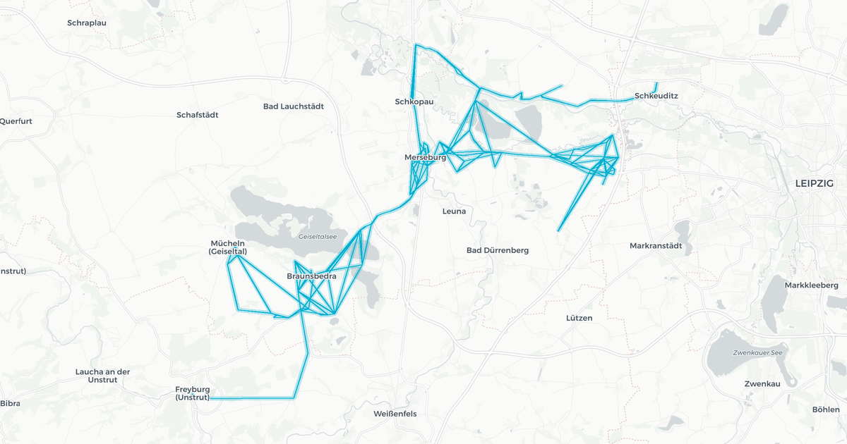 Liniennetz von PNVG Merseburg-Querfurt