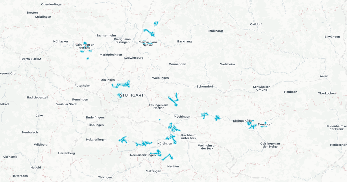 Liniennetz von Privatunternehmer-Bus (nicht VVS)