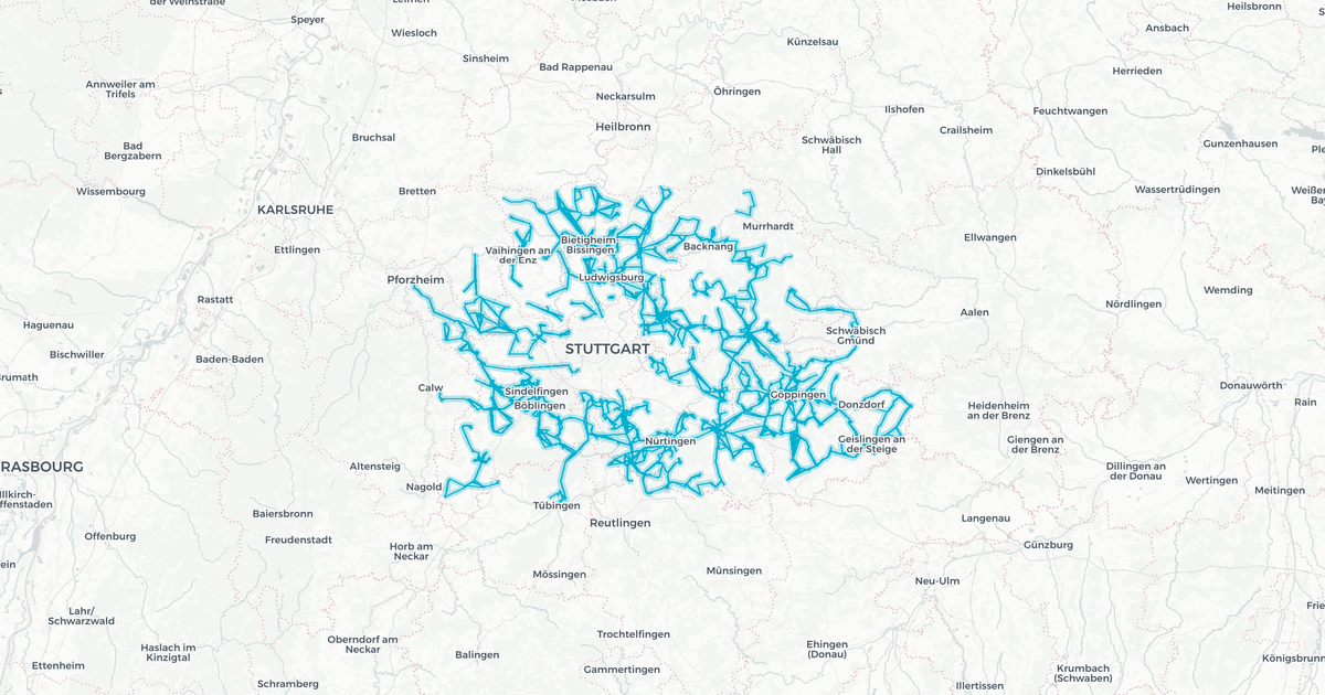 Liniennetz von Privatunternehmer-Bus (VVS)