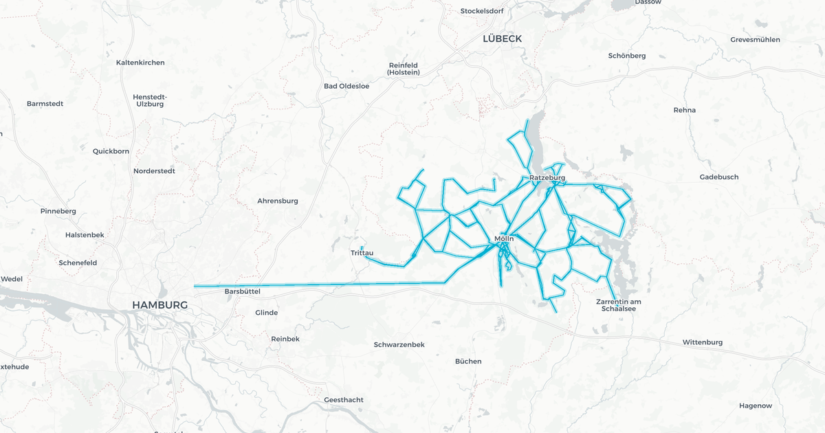 Liniennetz von Ratzeburg-Möllner Verkehrsbetriebe GmbH