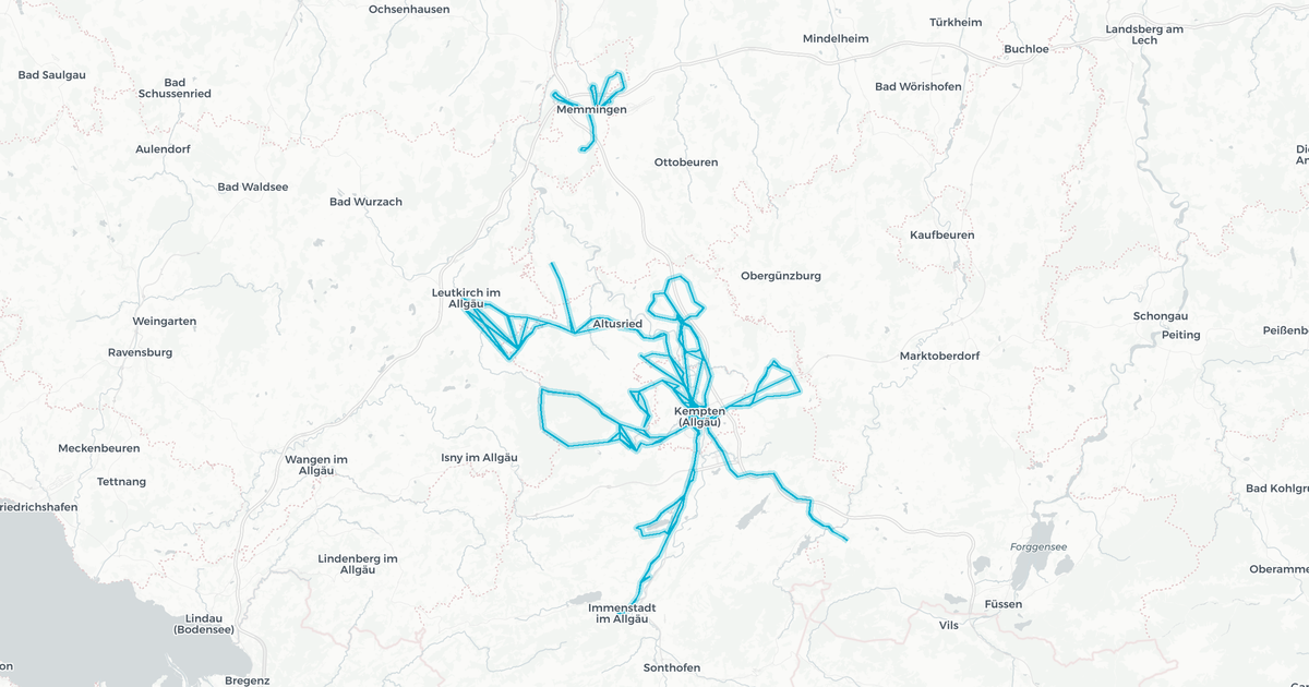Liniennetz von RBA Kempten