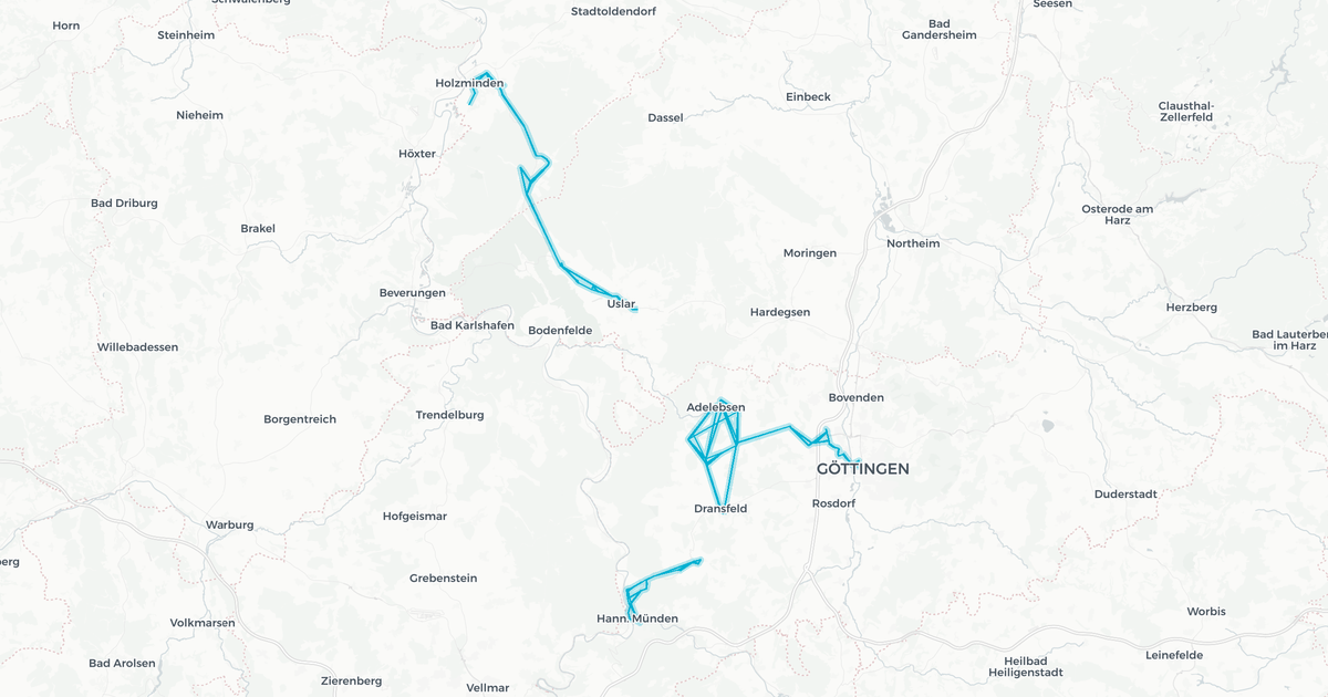 Liniennetz von Regiobus Uhlendorff GmbH & Co. KG