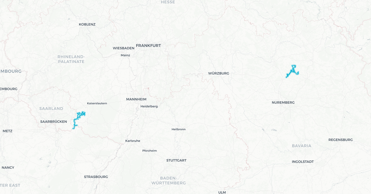Liniennetz von Regionalbus Zweibrücken