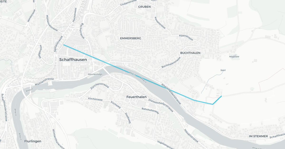 Liniennetz von Regionale Verkehrsbetriebe Schaffhausen