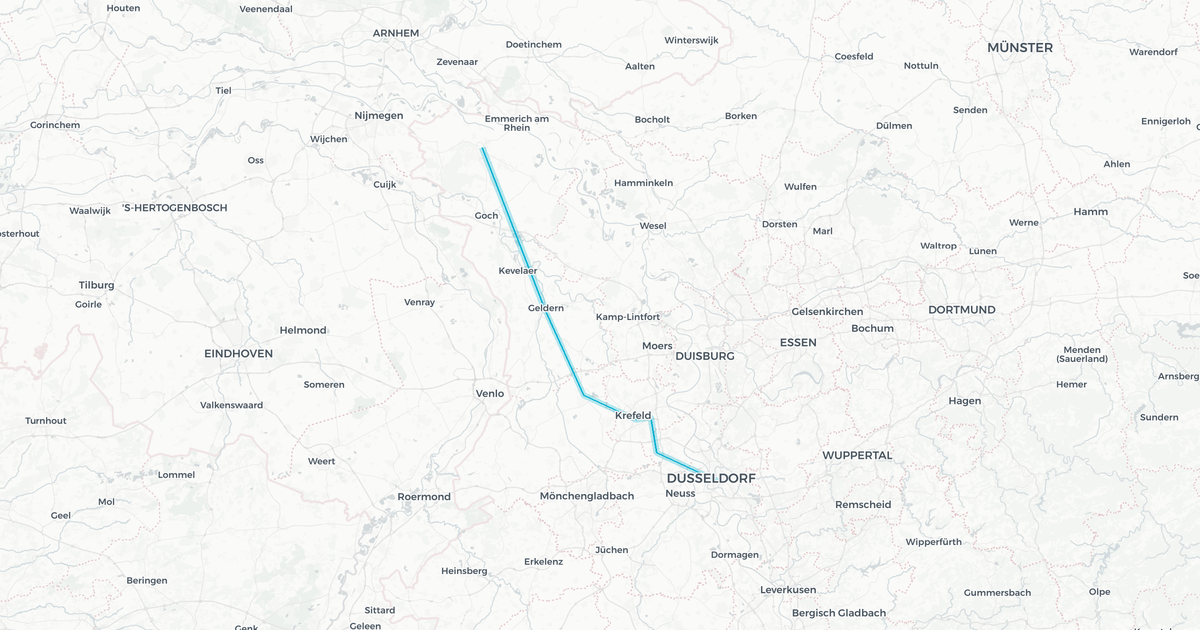 Liniennetz von RheinRuhrBahn