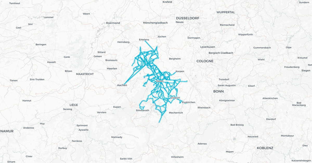 Liniennetz von Rurtalbus GmbH