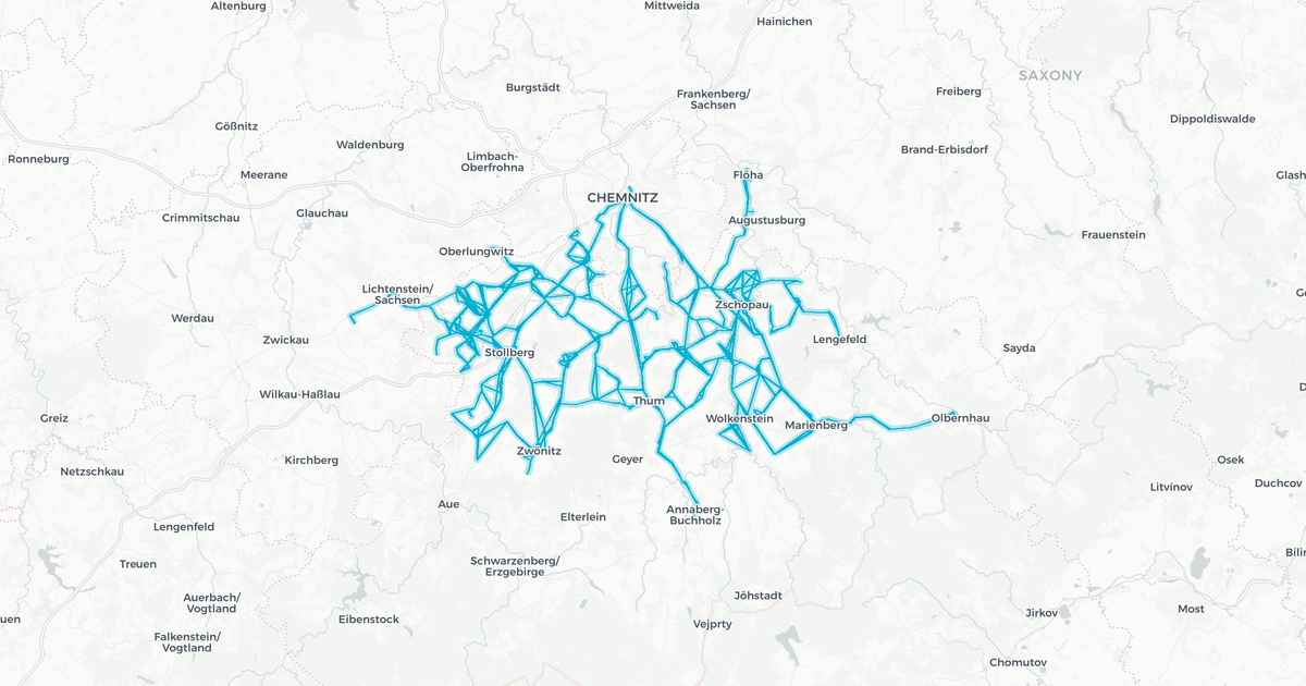 Liniennetz von RV ASR Bus