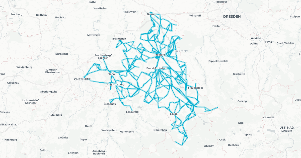 Liniennetz von RV Freiberg Bus