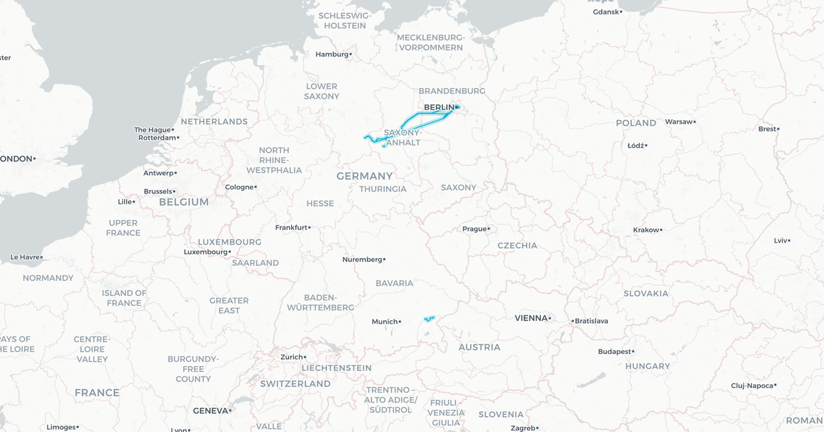 Liniennetz von RV Start Deutschland GmbH Mitteldeutschland