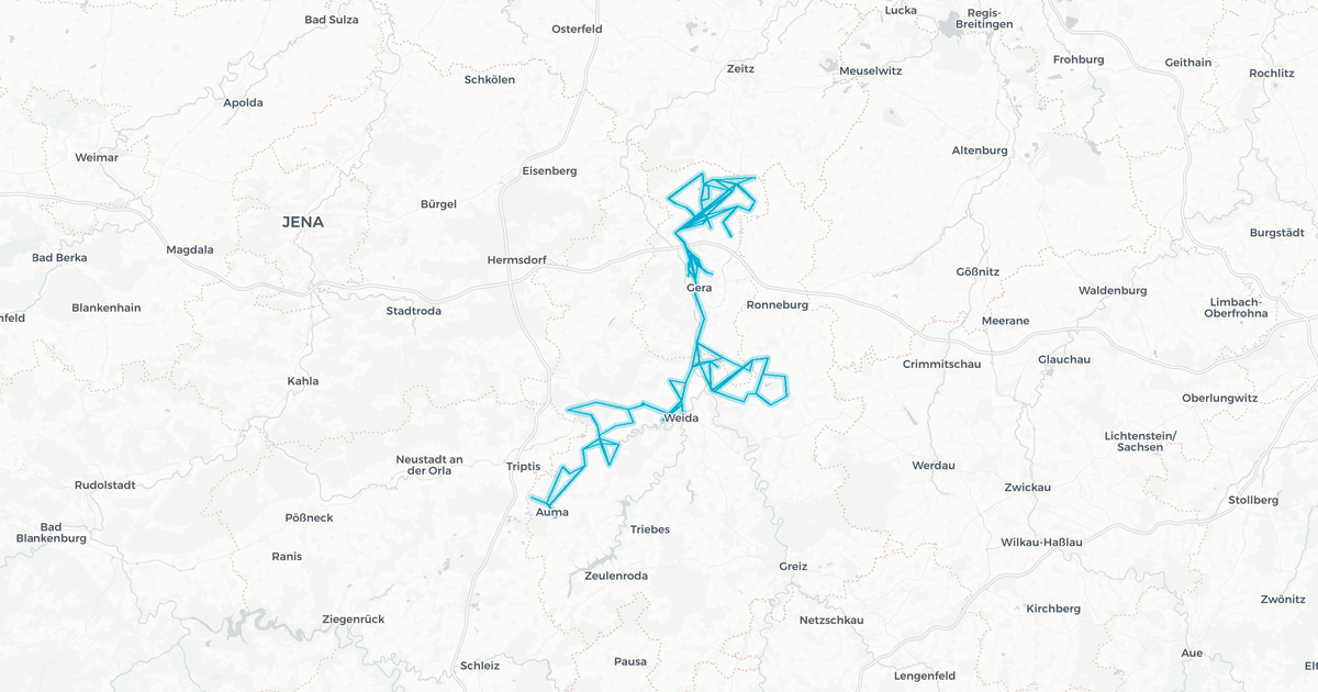 Liniennetz von RVG Regionalverkehr Gera