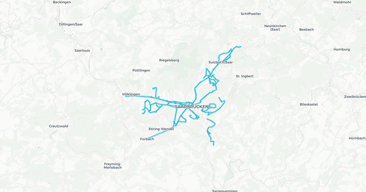 Liniennetz von Saarbahn GmbH
