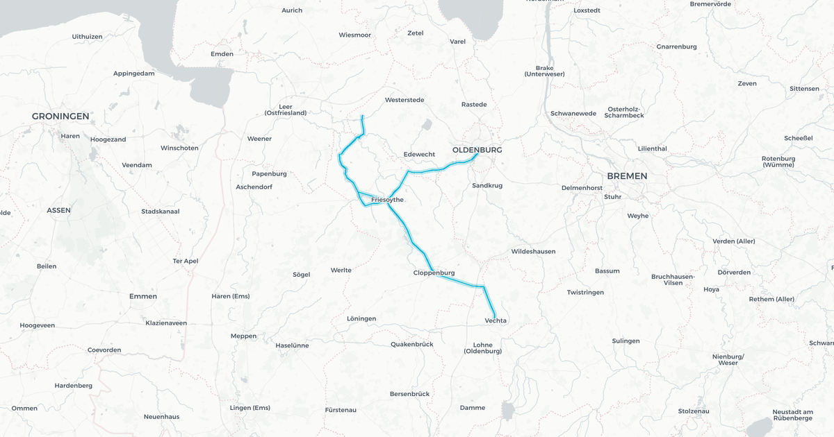 Liniennetz von SBV Janßen GmbH & Co. KG
