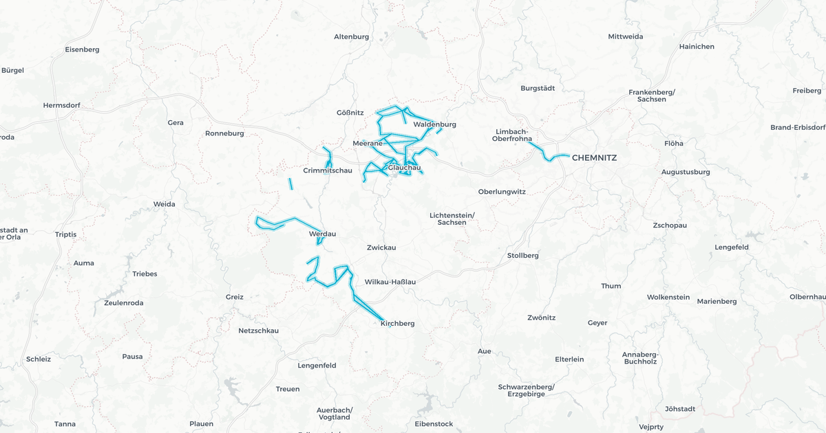 Liniennetz von Schülerlinien Region Zwickau