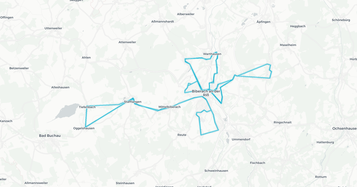 Liniennetz von Schützenbus Biberach
