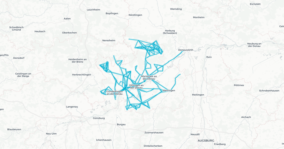 Liniennetz von Schwabenbus Dillingen
