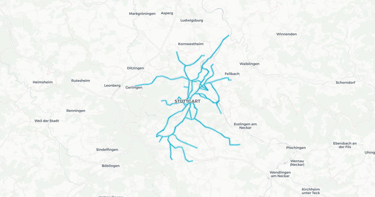 Liniennetz von Stadtbahn