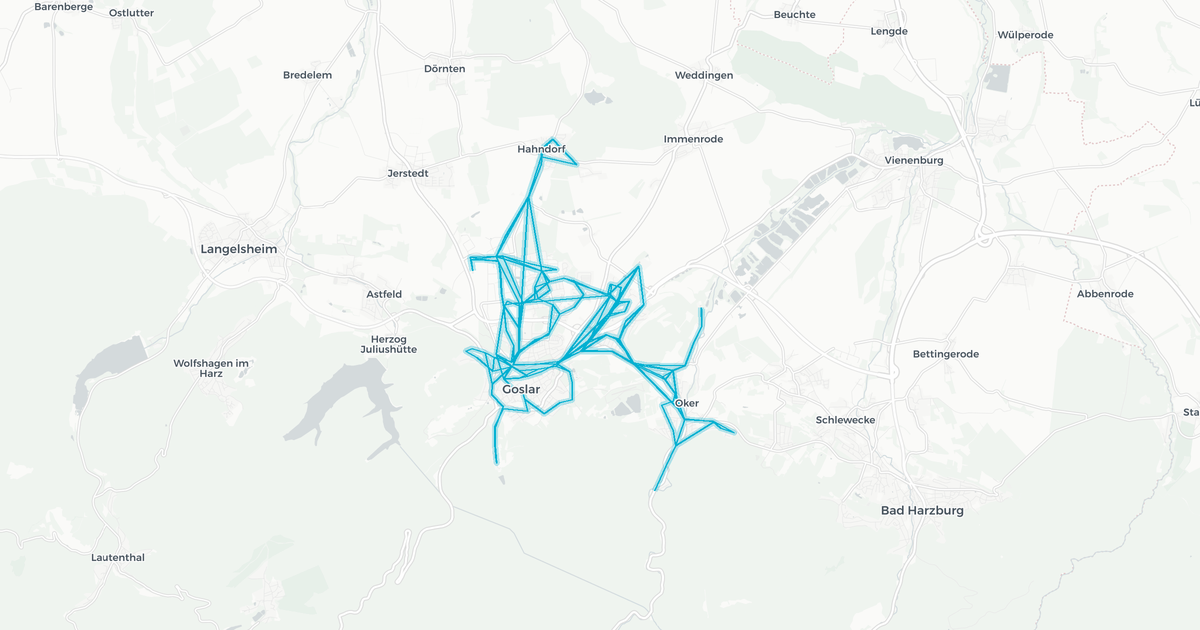Liniennetz von Stadtbus Goslar GmbH