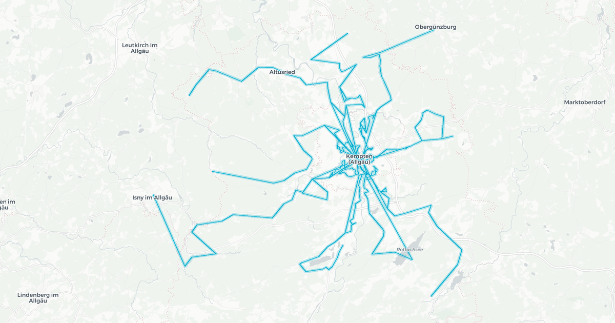 Liniennetz von Stadtbus Kempten