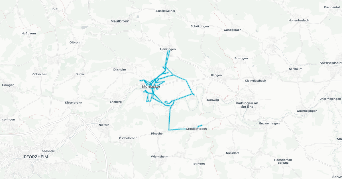 Liniennetz von Stadtbus Mühlacker