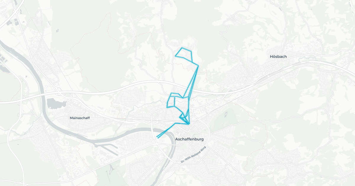 Liniennetz von Stadtverkehr Aschaffenburg
