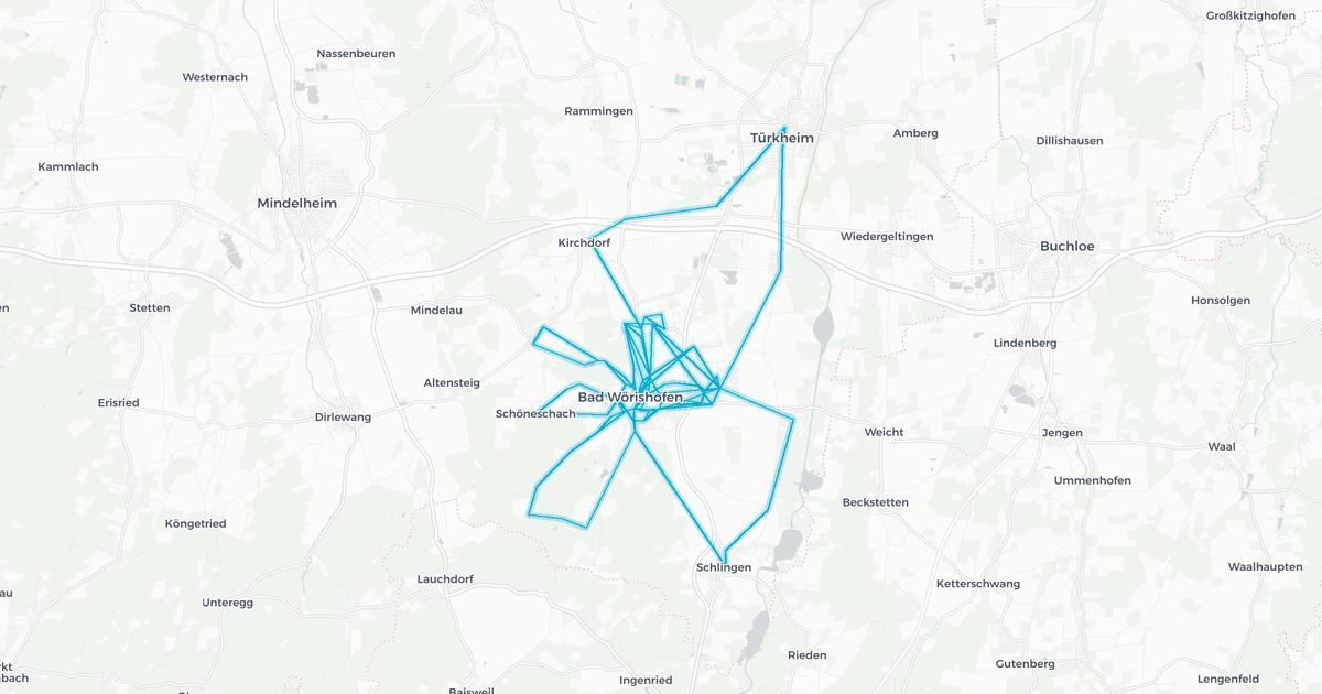 Liniennetz von Stadtverkehr Bad Wörishofen
