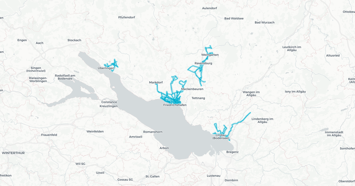 Liniennetz von Stadtverkehr Friedrichshafen