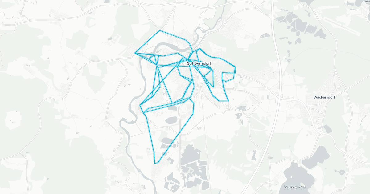 Liniennetz von Stadtverkehr Schwandorf (WiesBus)