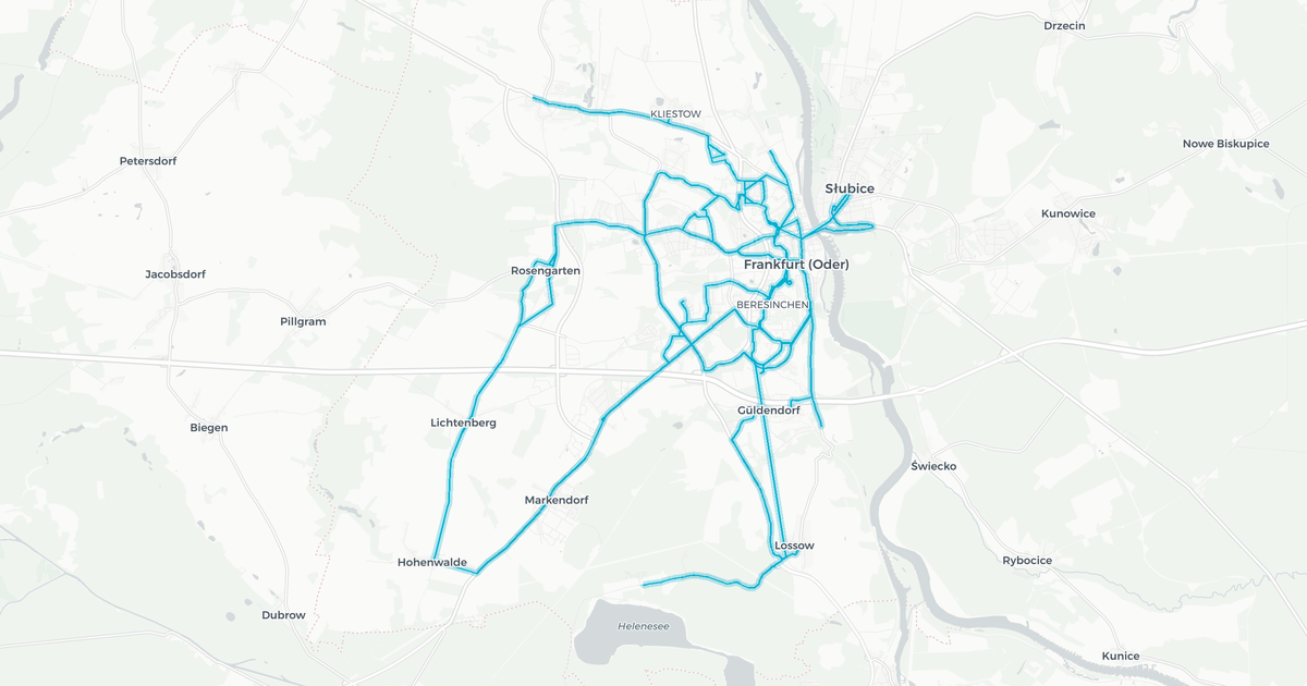 Liniennetz von Stadtverkehrsgesellschaft mbH Frankfurt (Oder)