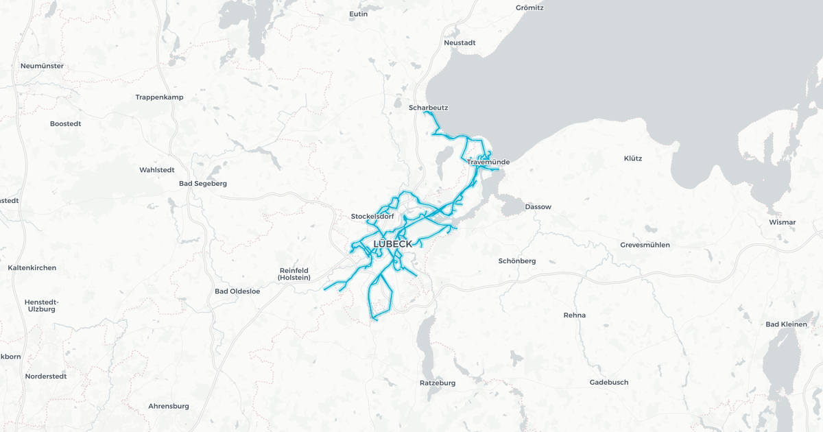 Liniennetz von Stadtwerke Lübeck Mobil GmbH