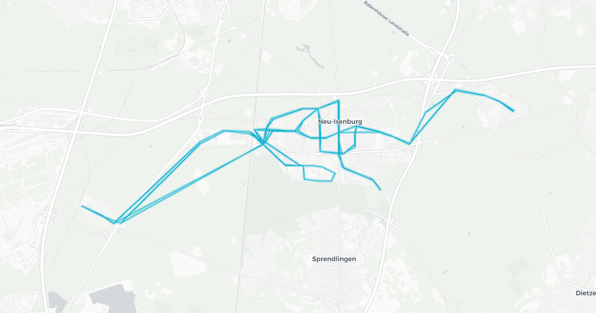 Liniennetz von Stadtwerke Neu-Isenburg