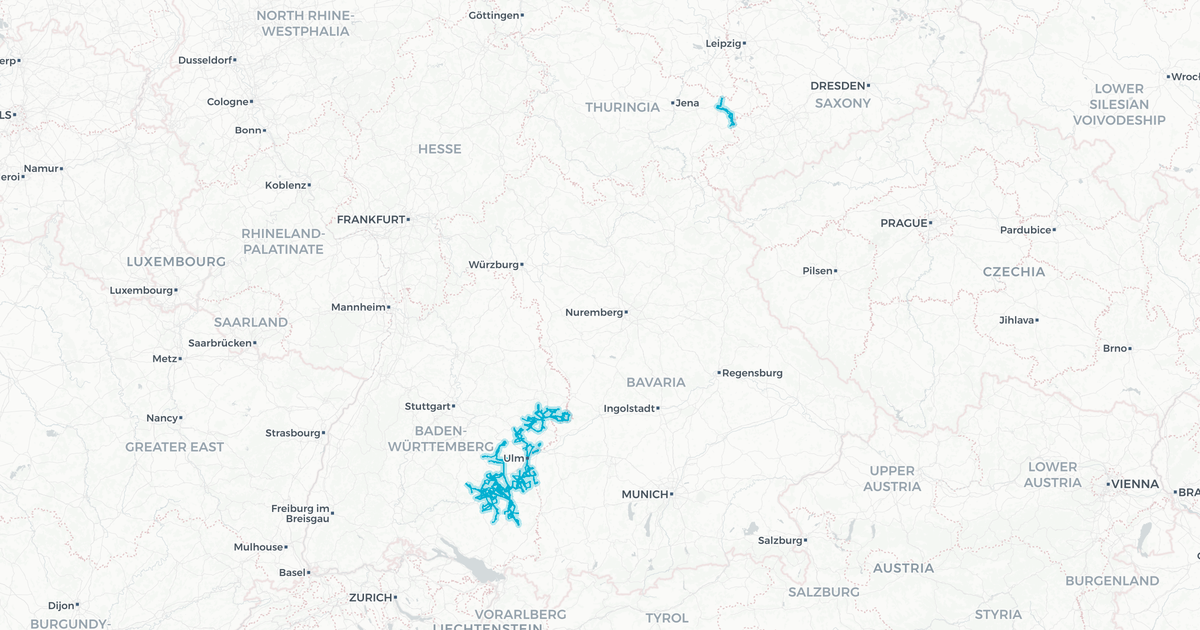 Liniennetz von Süddeutsche Verkehrslinien