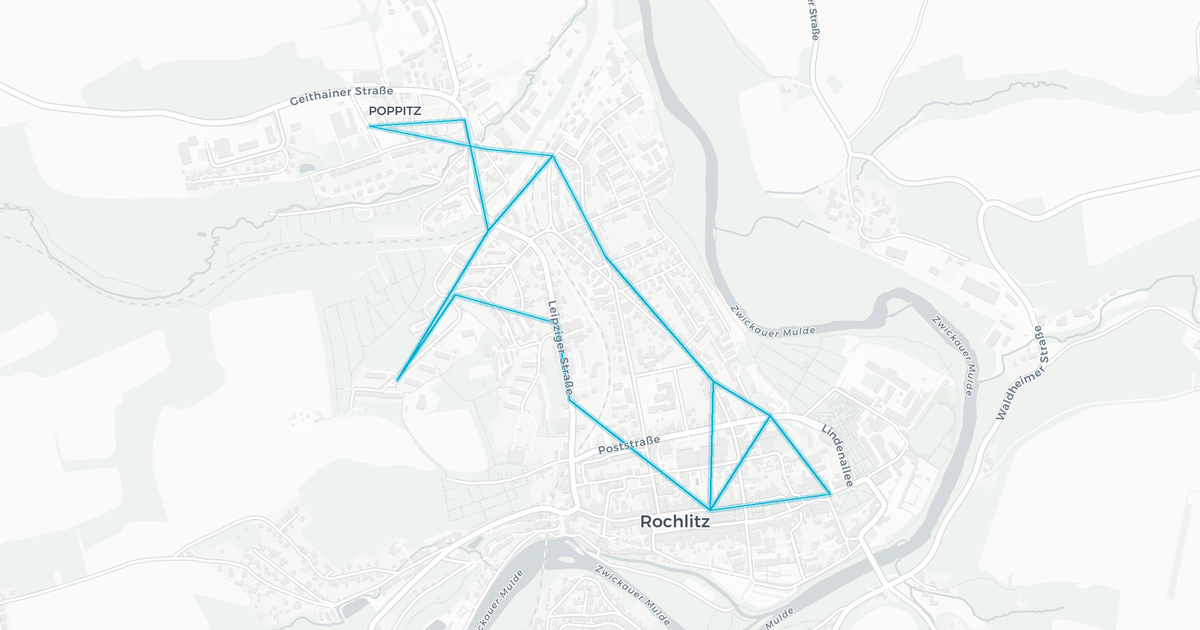 Liniennetz von SV Rochlitz Bus