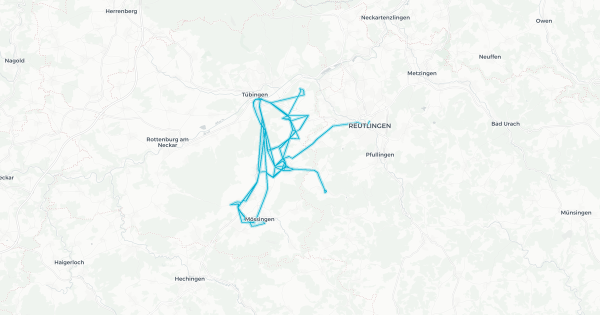 Liniennetz von SWEG Bus Tübingen