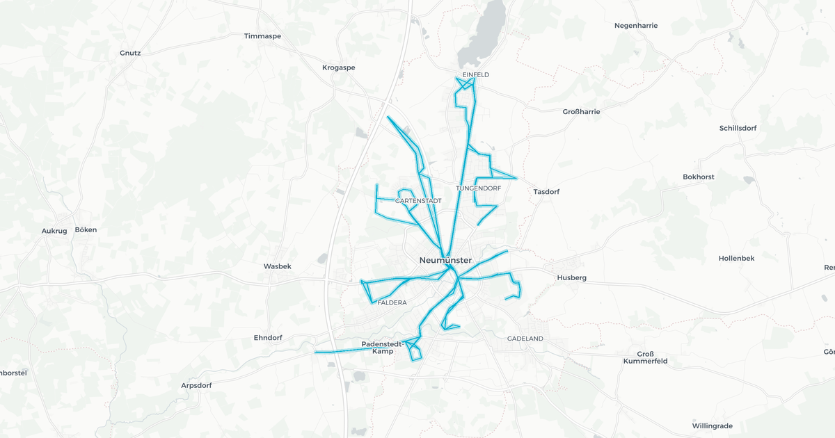 Liniennetz von SWN Stadtwerke Neumünster GmbH