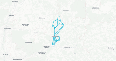 Liniennetz von 04 - Fahrplan 2025 Landkreis Nürnberger