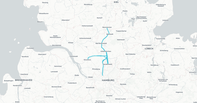 Liniennetz von AKN Eisenbahn AG