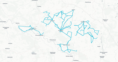 Liniennetz von ARGE prignitzbus