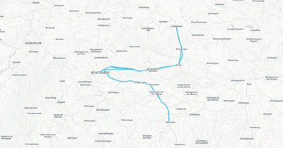 Liniennetz von Arverio Baden-Württemberg GmbH