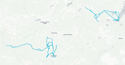 Liniennetz von Bus RV Allgäu
