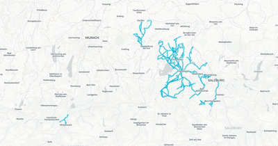 Liniennetz von Bus RV Oberbayern