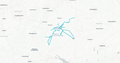 Liniennetz von Bus SEV, nur Abellio, DB Regio, Go-Ahead