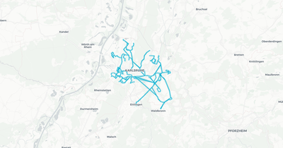 Liniennetz von Bus VBK