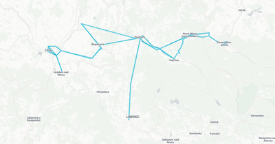 Liniennetz von CSAD-Liberec