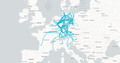 Liniennetz von DB Fernverkehr AG