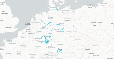 Liniennetz von DB Regio AG Mitte